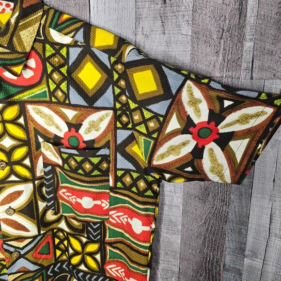 KENNINGTON Ltd Short Sleeve SHIRT Bold Button Pocket Vintage Gift Men's Large - Picture 4 of 9